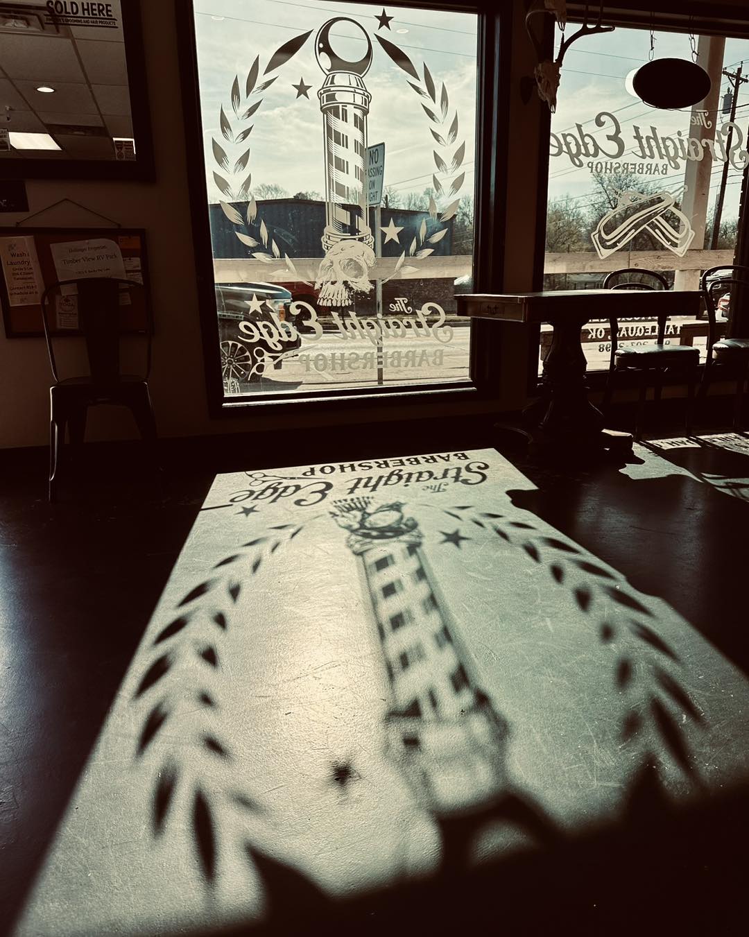 Inside the barbershop