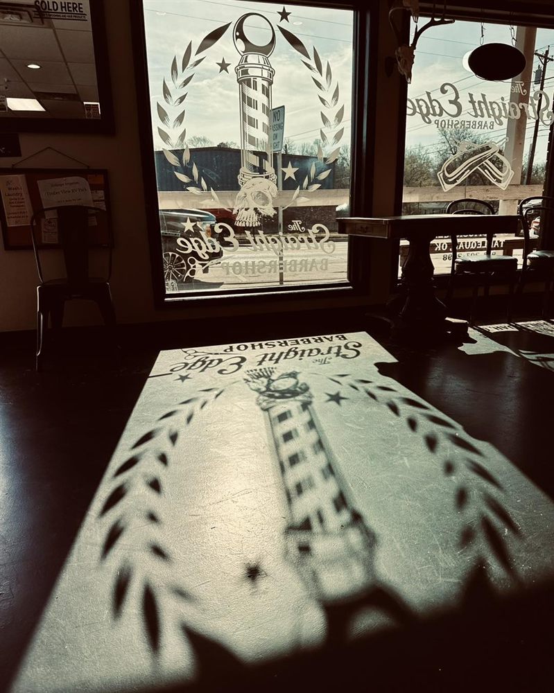 Inside The Straight Edge Barbershop in Tahlequah